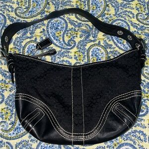 Vintage Coach Signature Logo Shoulder Bag.